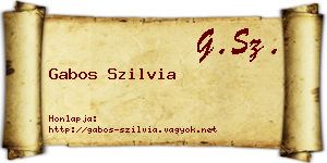Gabos Szilvia névjegykártya