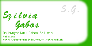 szilvia gabos business card